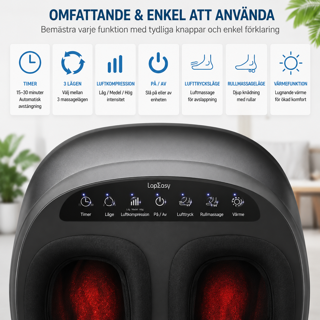 Fotmassagemaskin med värme – Present för honom och henne